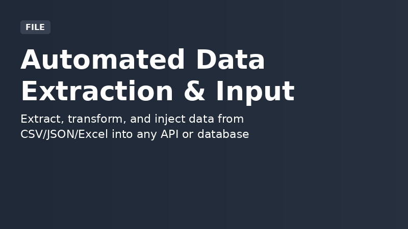 Automated Data Extraction & Input Scripts demo