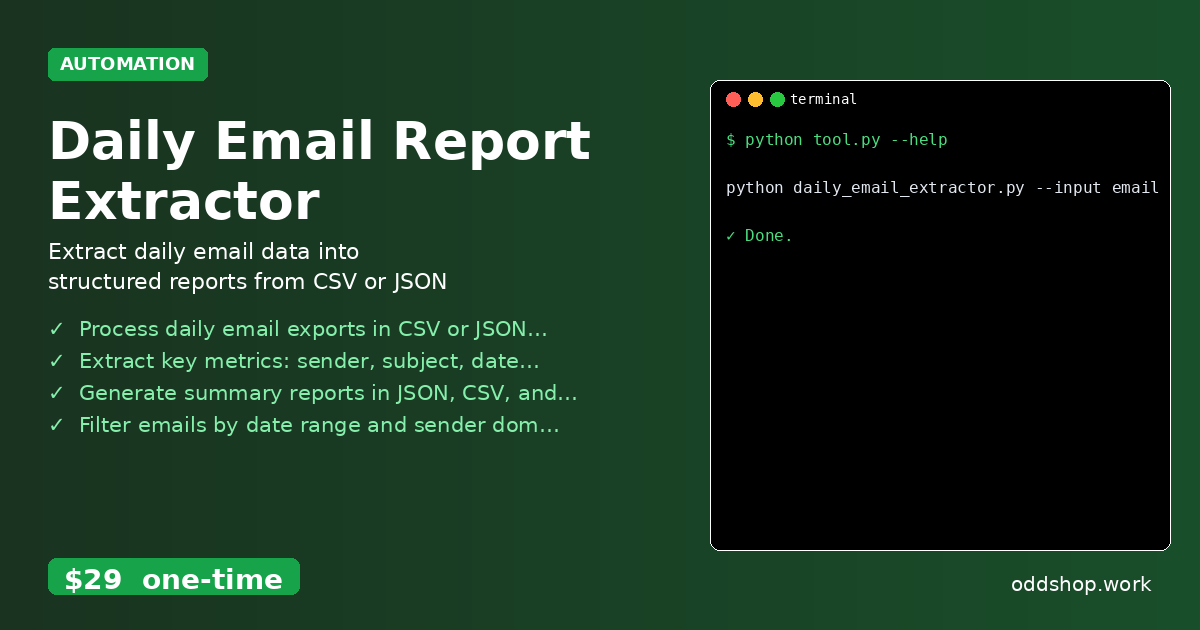 Daily Email Report Extractor