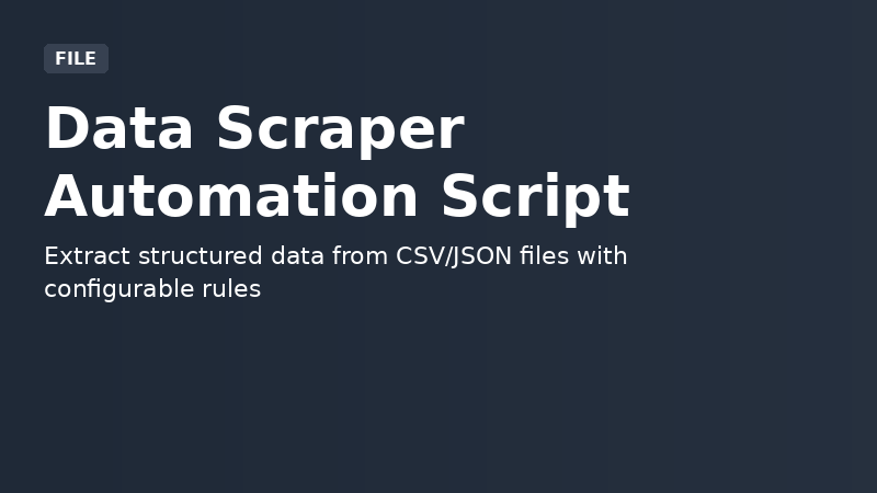 Data Scraper Automation Script demo