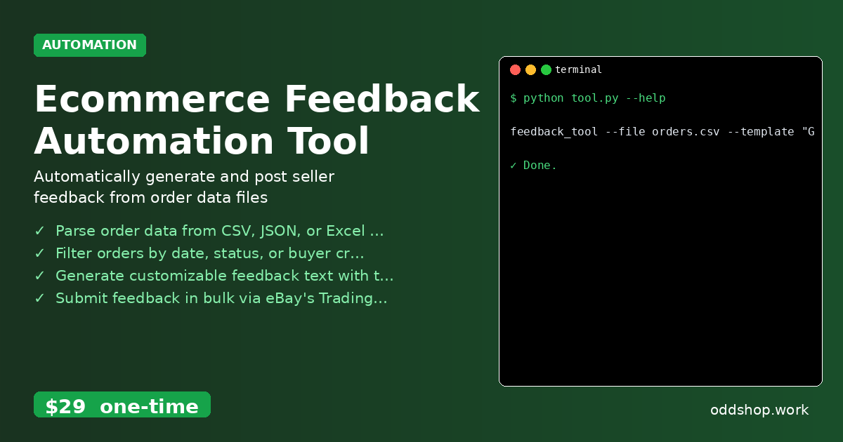 Ecommerce Feedback Automation Tool