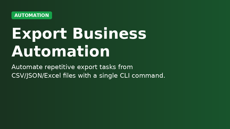 Export Business Automation demo