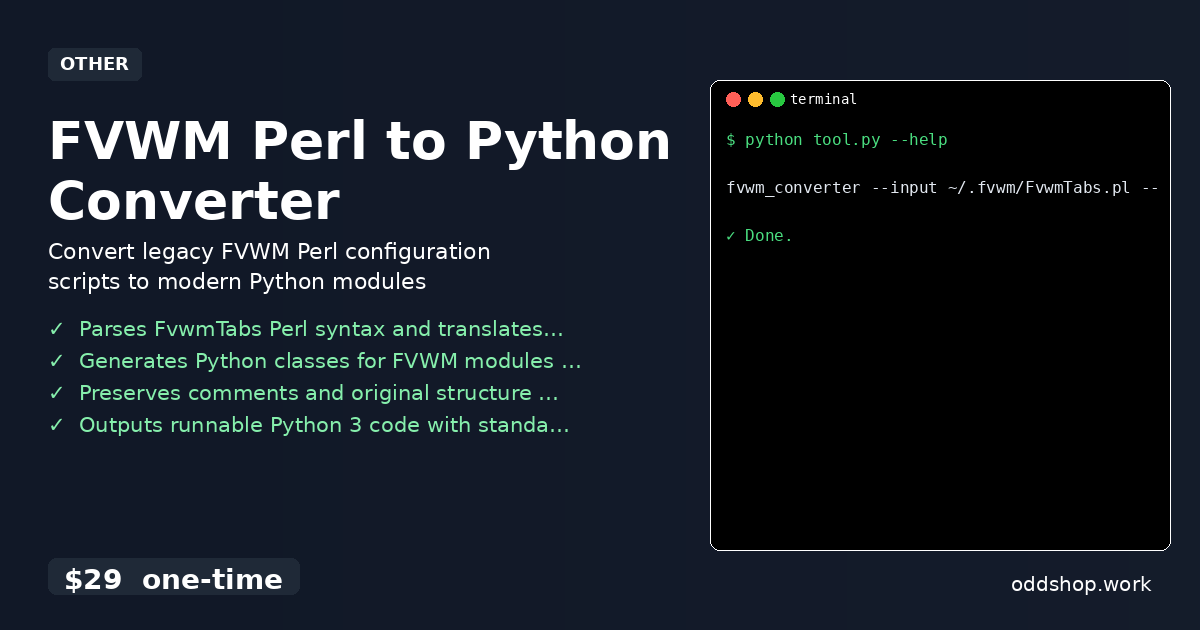 FVWM Perl to Python Converter