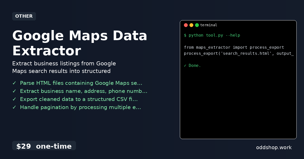 Google Maps Data Extractor