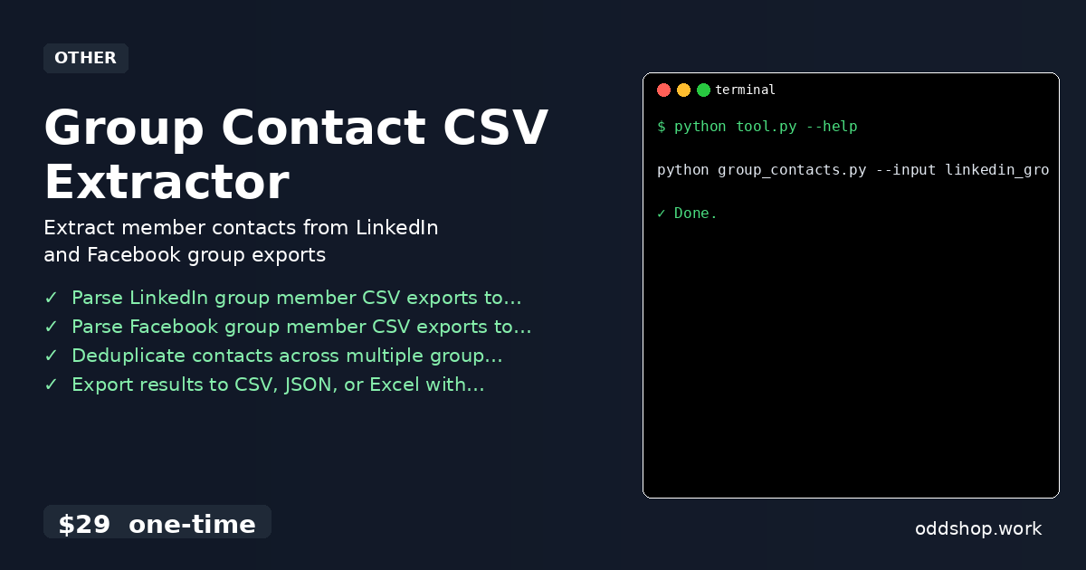 Group Contact CSV Extractor
