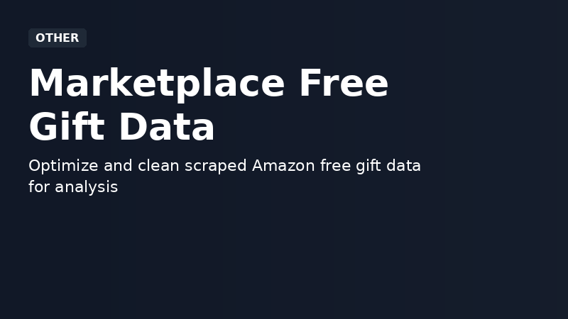Marketplace Free Gift Data Optimizer demo