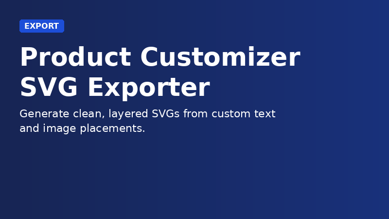 Product Customizer SVG Exporter demo