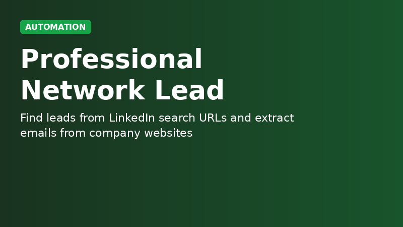 Professional Network Lead Finder & Email Extractor demo