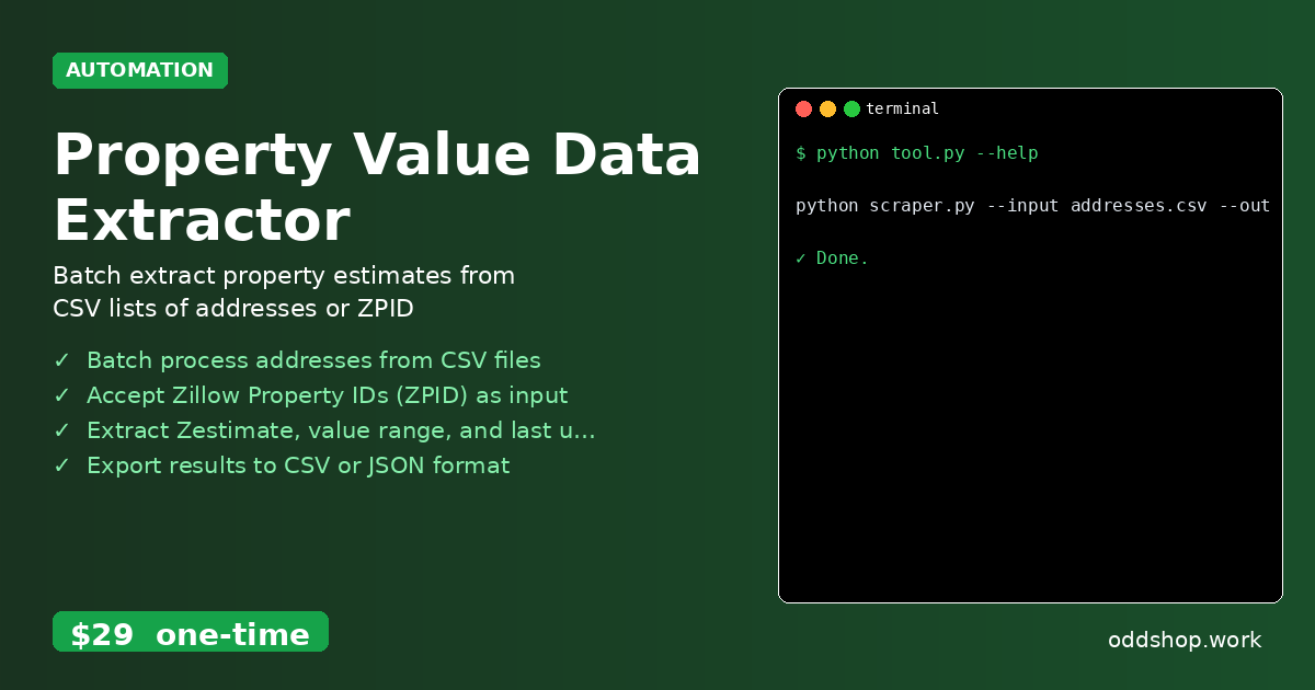 Property Value Data Extractor