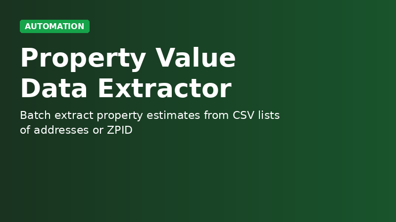 Property Value Data Extractor demo