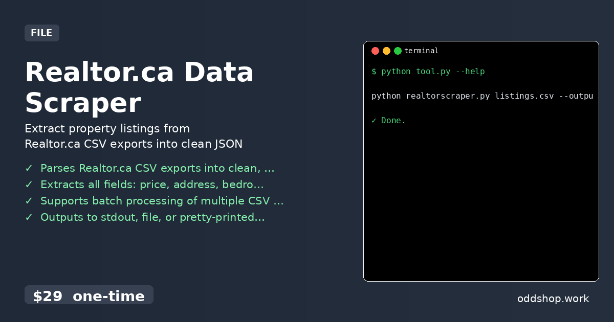 Realtor.ca Data Scraper