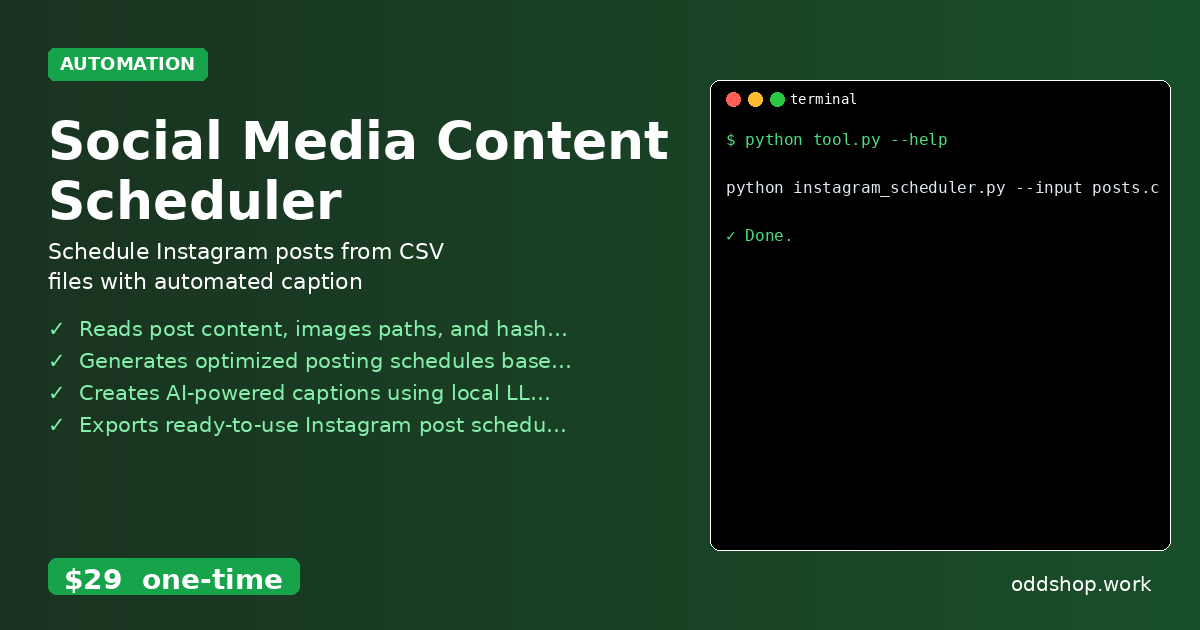 Social Media Content Scheduler