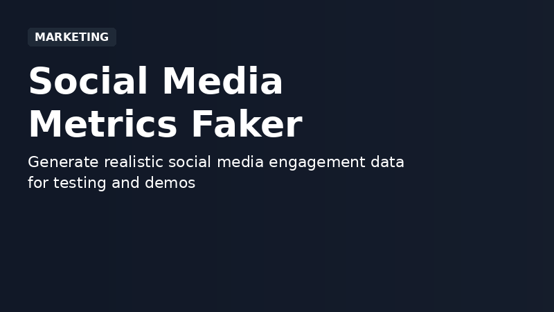 Social Media Metrics Faker demo