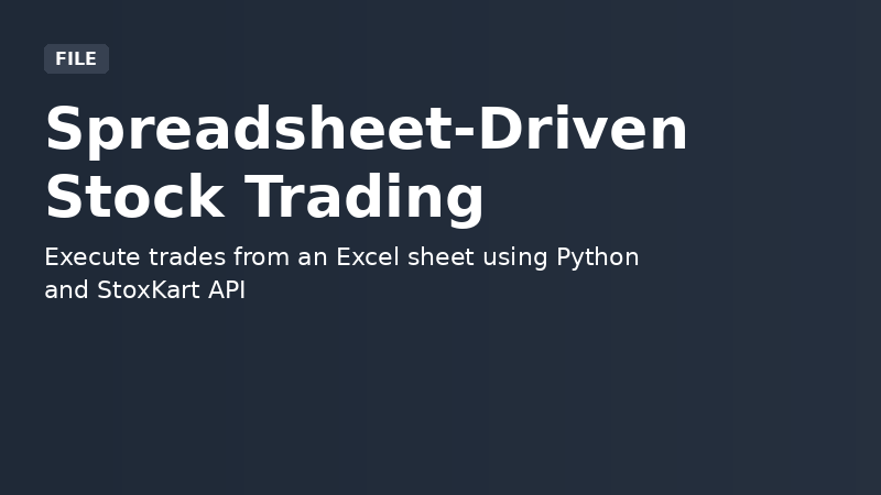 Spreadsheet-Driven Stock Trading Script demo