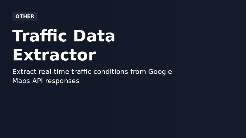Traffic Data Extractor demo